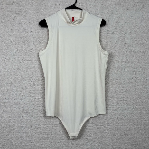 Spanx Bodysuit Womens 1X Suit Yourself‎ Ribbed Mock Neck Sleeveless Smoother - Picture 1 of 14